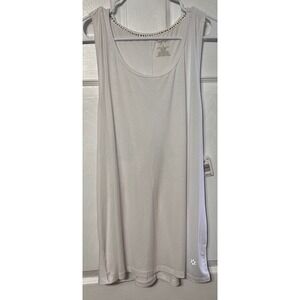 Nine West Active Womens 1X White Twisted Back Tank Top NWT Athletic